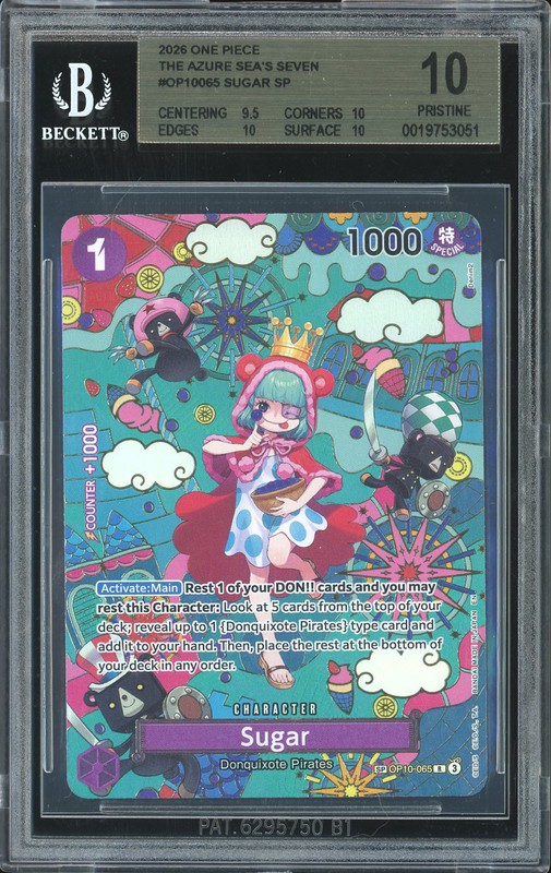 One Piece Sugar #OP10-065 The Azure Sea's Seven SP BGS 10