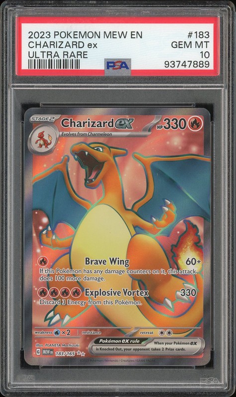 2023 Pokemon Scarlet & Violet 151 Ultra Rare Charizard ex #183 Full Art PSA 10