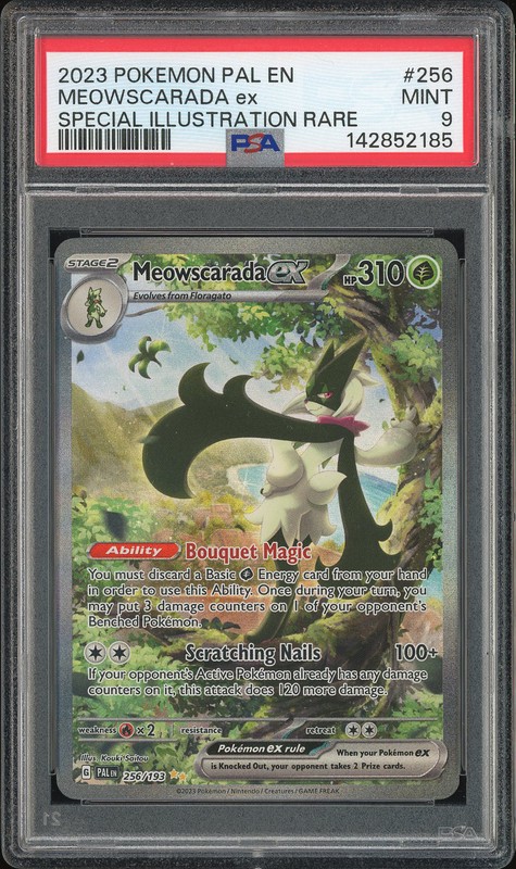 2023 Pokemon Paldea Evolved Special Illustration Rare Meowscarada ex #256 PSA 9