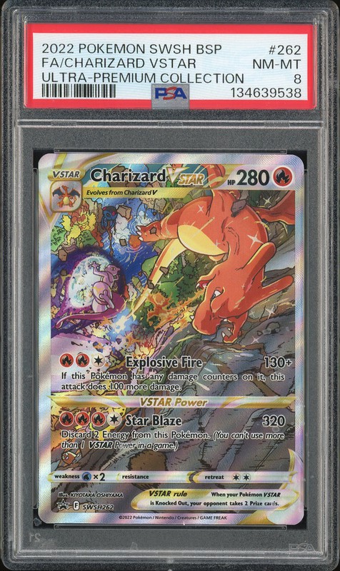 2022 Pokemon Sword & Shield Black Star Promos Charizard VSTAR #SWSH262 PSA 8