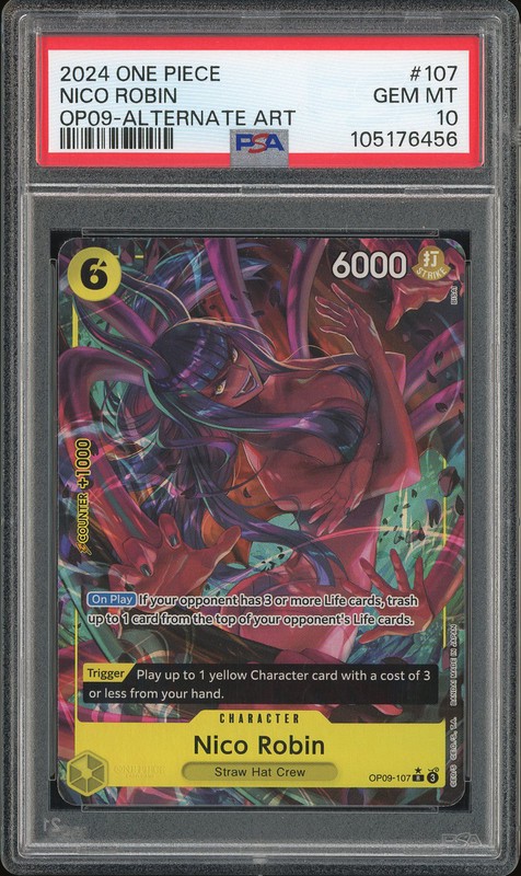 2024 One Piece Nico Robin #107 Emperors in the New World Alternate Art PSA 10