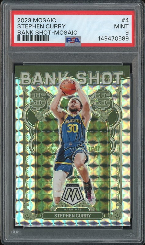 2023 Mosaic Bank Shot-Mosaic Stephen Curry #4 PSA 9