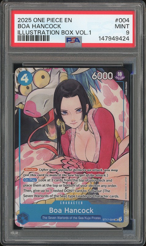 One Piece Boa Hancock #ST17-004 Illustration Box Vol1. PSA 9