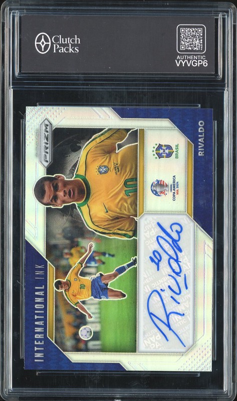2024 Panini Prizm Copa America International Ink Rivaldo #II-RV Blue /99