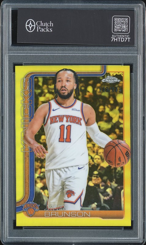 2025 Topps Chrome Jalen Brunson #101 Yellow Refractor /275