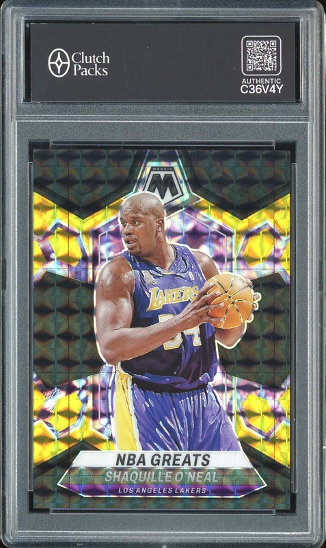 2023-24 Panini Mosaic NBA Greats Shaquille O'Neal #296 Gold Snakeskin /8