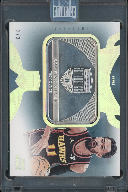 2024-25 Panini Eminence Veterans Fine Silver Trae Young #VS-TRY 1 Troy Ounce /3