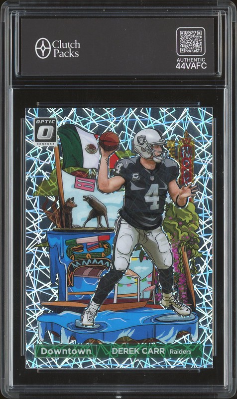 2023 Donruss Optic Downtown Derek Carr #3 Holo