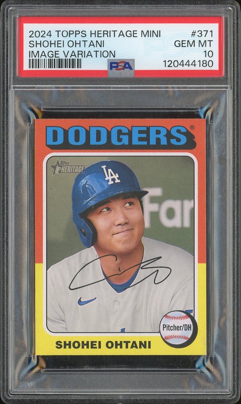 2024 Topps Heritage Mini Shohei Ohtani #371 Image Variation PSA 10