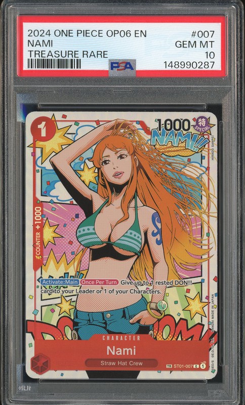 One Piece Nami #ST01-007 Wings of the Captain Treasure Rare PSA 10