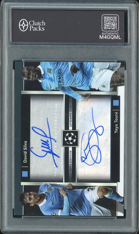 2024-25 Topps Museum Collection UEFA Club Competitions Archival Dual Autograph Card David Silva Yaya Touré #ADA-ST Autograph