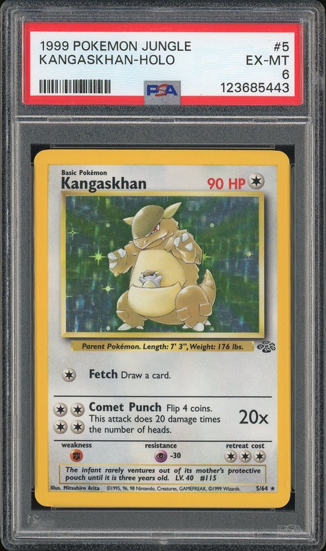 1999 Pokemon Jungle Kangaskhan #5 Holo PSA 6