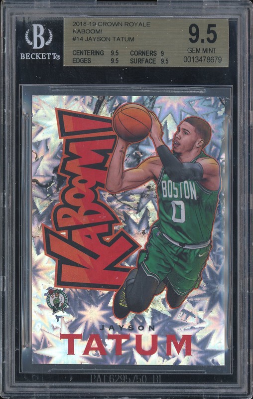 2018-19 Crown Royale Kaboom! Jayson Tatum #14 BGS 9.5