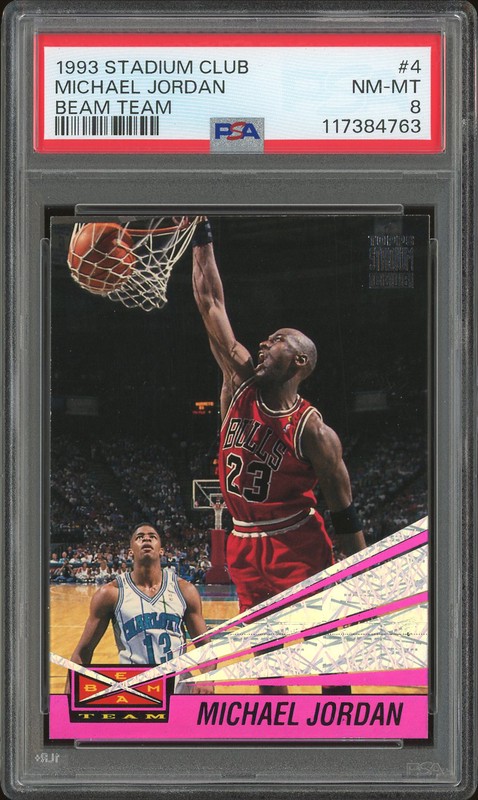 1993-94 Stadium Club Beam Team Michael Jordan #4 PSA 8