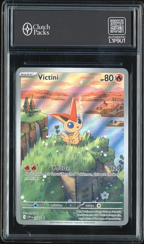 2025 Pokemon Scarlet & Violet Black Star Promos Victini #208