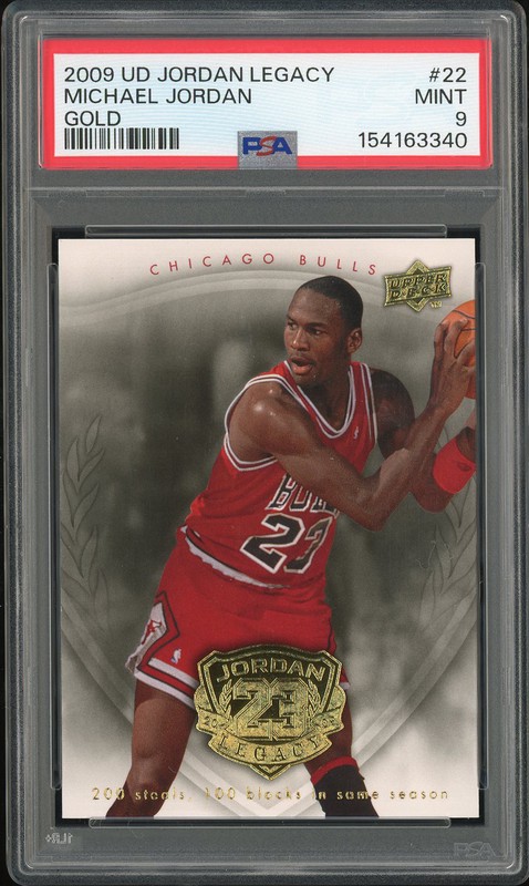 2009 Upper Deck Jordan Legacy Michael Jordan #22 Gold PSA 9