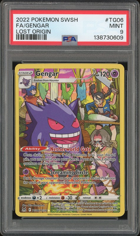 2022 Pokemon Sword & Shield Lost Origin Trainer Gallery Gengar #TG06 PSA 9