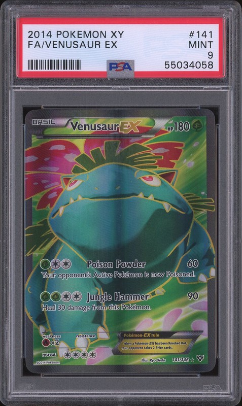2014 Pokemon XY Full Art Venusaur EX #141 PSA 9