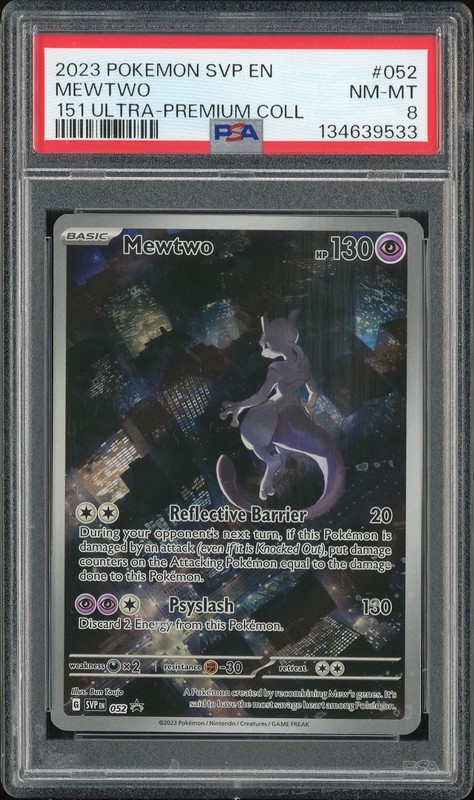 2023 Pokemon Scarlet & Violet Black Star Promo Mewtwo #052 PSA 8