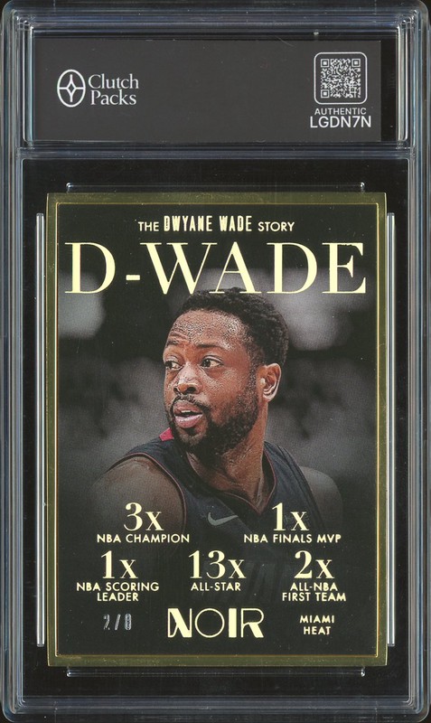 2024-25 Panini Noir Biopics Dwyane Wade #246 Gold Frame /8