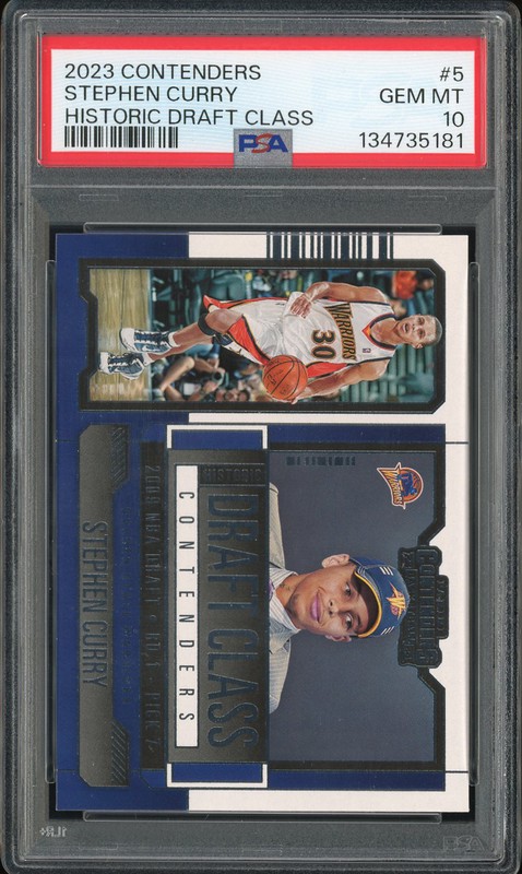 2023 Panini Contenders Historic Draft Class Stephen Curry #5 PSA 10