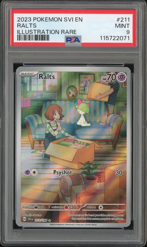 2023 Pokemon Scarlet & Violet 151 Illustration Rare Ralts #211 PSA 9