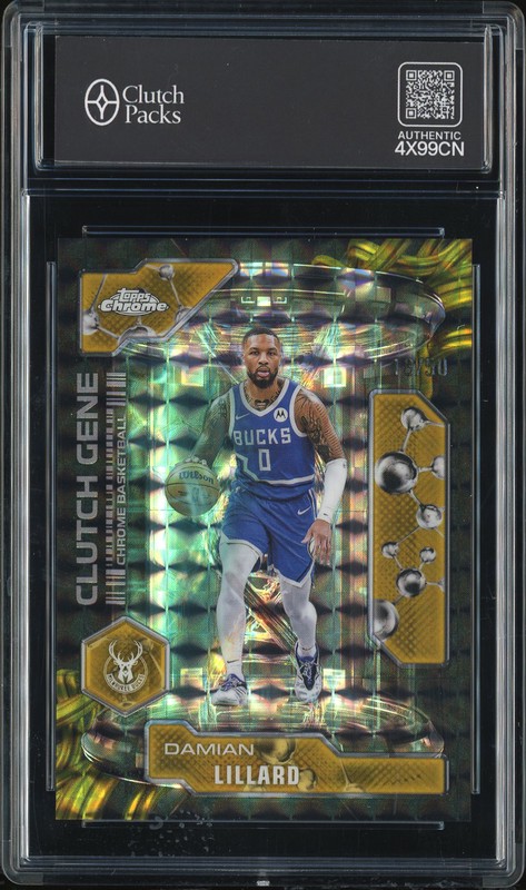 2025 Topps Chrome Basketball Clutch Gene Damian Lillard #CG-5 Gold Geometric /50