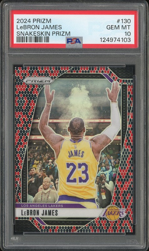 2024 Prizm LeBron James #130 Snakeskin Prizm PSA 10