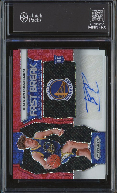 2023-24 Panini Prizm Fast Break Autographs Brandin Podziemski #FBR-POD /99