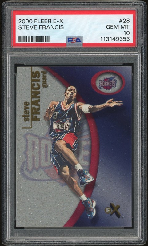 2000 Fleer E-X Steve Francis #28 PSA 10