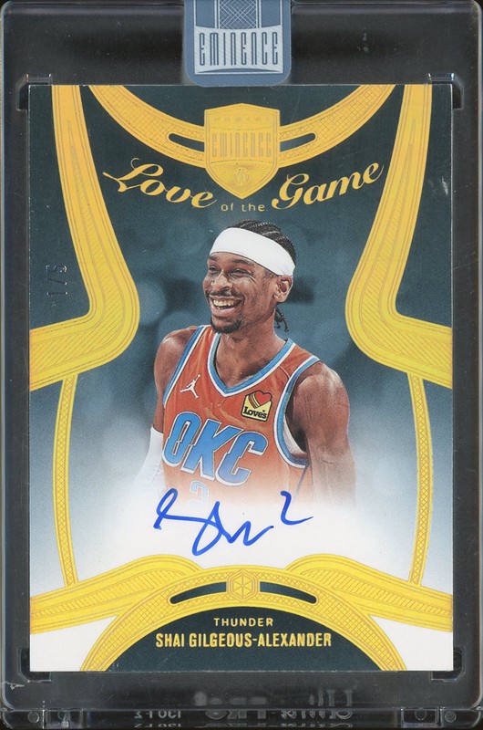 2024-25 Panini Eminence Love of the Game Shai Gilgeous-Alexander #LGS-SGA Autograph /5