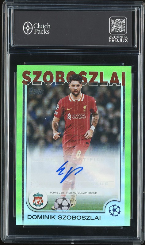 2024-25 Topps UEFA Club Competitions Dominik Szoboszlai #A-DS Green Foil Autograph /199