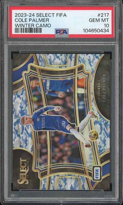 2023-24 Select FIFA Cole Palmer #217 Winter Camo /99 PSA 10