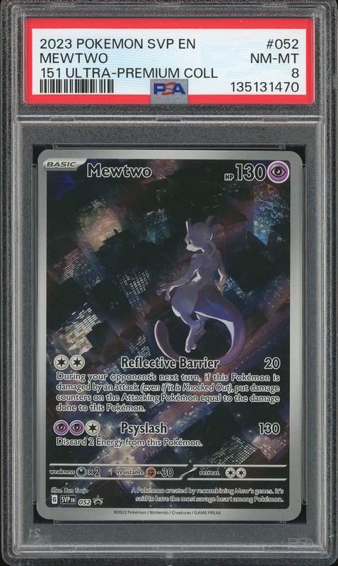 2023 Pokemon SVP EN 151 Ultra-Premium Collection Mewtwo #052 PSA 8
