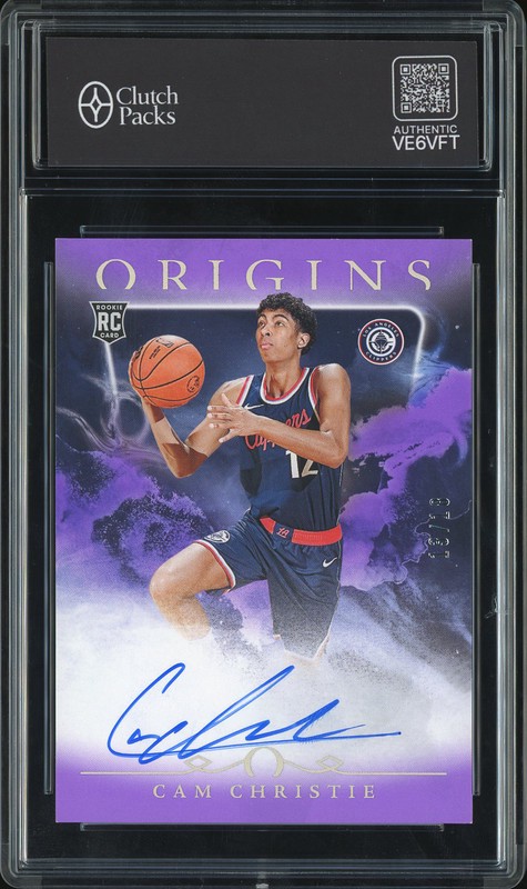 2024-25 Panini Origins Autographs Cam Christie #RA-CCC Purple /18