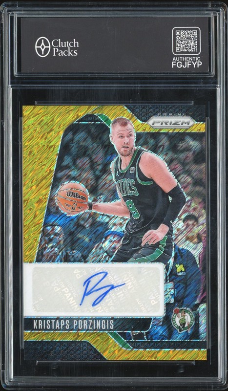 2024-25 Panini Prizm Signatures Kristaps Porzingis #SIG-KPC Gold /10 Autograph