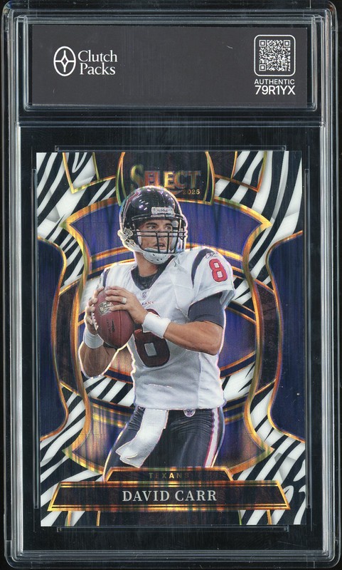 2025 Panini Select Concourse David Carr #50 Zebra