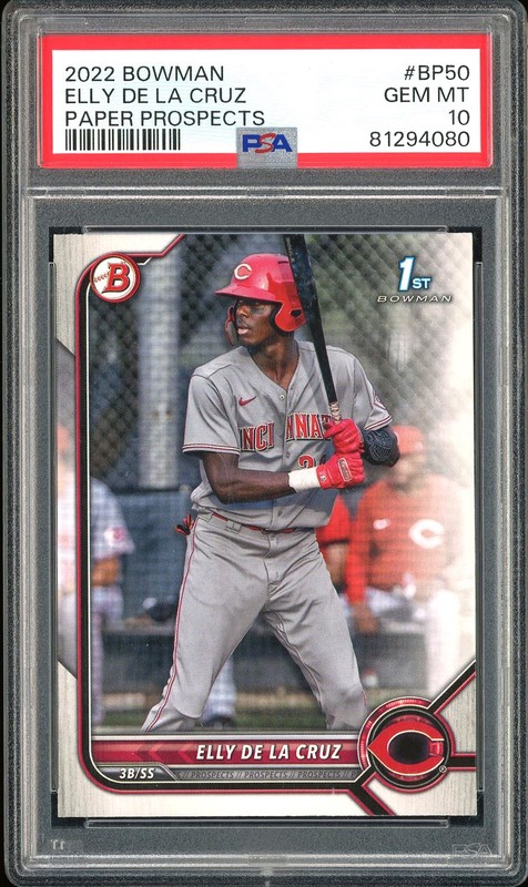 2022 Bowman Paper Prospects Elly De La Cruz #BP50 PSA 10