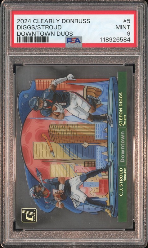 2024 Clearly Donruss Downtown Duos Diggs/Stroud #5 PSA 9