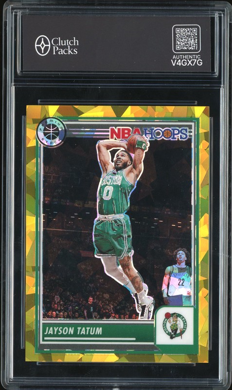 2023-24 Panini NBA Hoops Premium Stock Jayson Tatum #265 Gold Ice Prizm /10