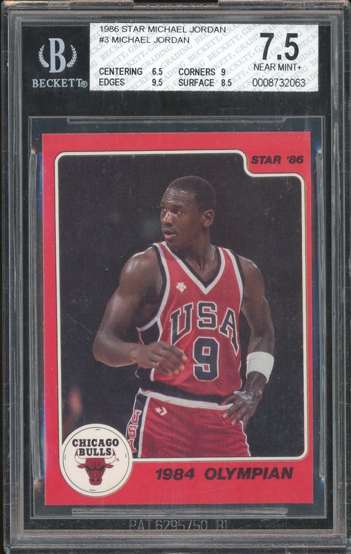 1986 Star Michael Jordan 1984 Olympian Michael Jordan #3 BGS 7.5