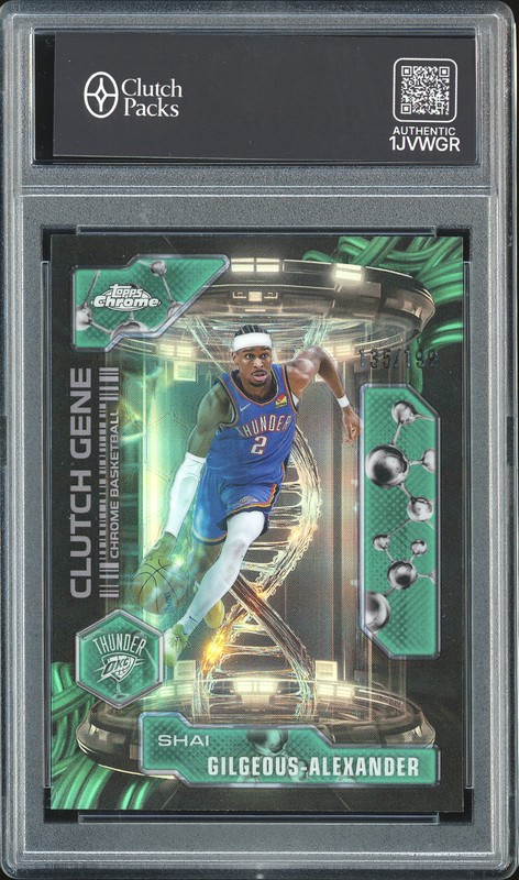 2025 Topps Chrome Clutch Gene Shai Gilgeous-Alexander #CG-9 Aqua /199