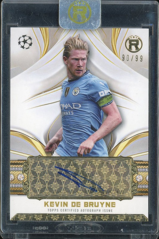 2024-25 Topps Reverence UEFA Club Competitions Reverence Autograph Kevin De Bruyne #RA-KDB Gold /99