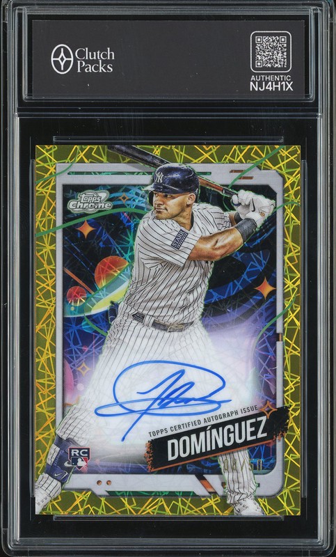 2024 Topps Cosmic Chrome Autograph Variation Jasson Dominguez #CCA-JD Gold /50 Autograph