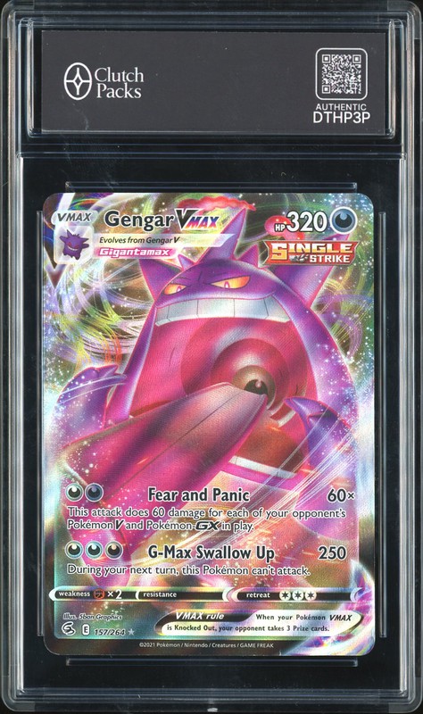 2021 Pokemon Fusion Strike Gengar VMAX #157