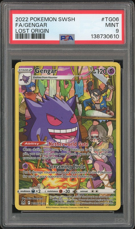 2022 Pokemon Sword & Shield Lost Origin Trainer Gallery Gengar #TG06 PSA 9