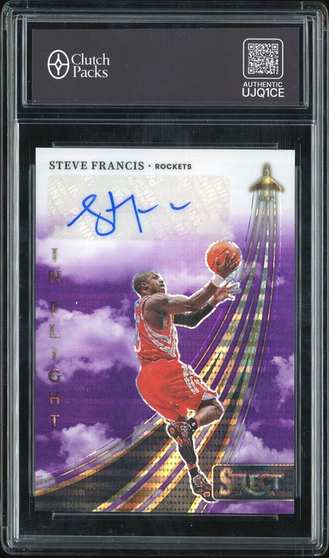 2023-24 Panini Select In Flight Signatures Steve Francis #IFS-FRA Purple Pulsar /15