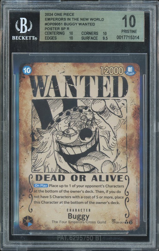 One Piece Buggy #OP09-051 Emperors in the New World SP R BGS 10