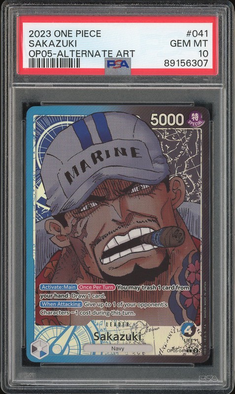 One Piece Sakazuki #OP05-041 Awakening of the New Era Alternate Art PSA 10