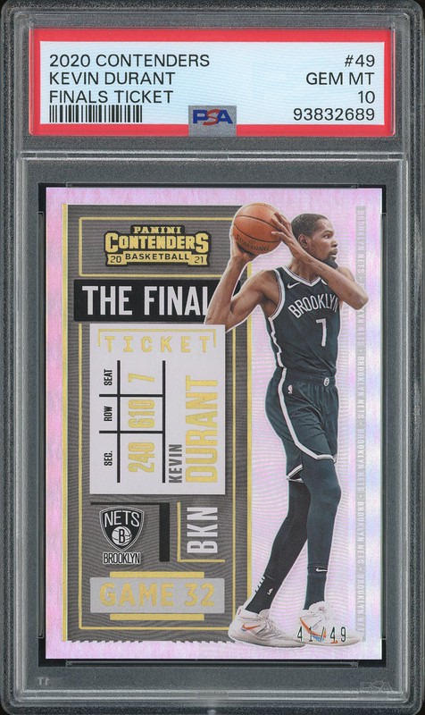 2020 Contenders Finals Ticket Kevin Durant #49 /49 PSA 10